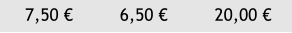 7,50          6,50          20,00 
